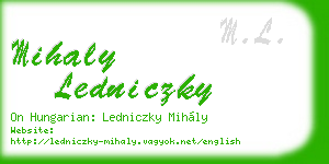 mihaly ledniczky business card
